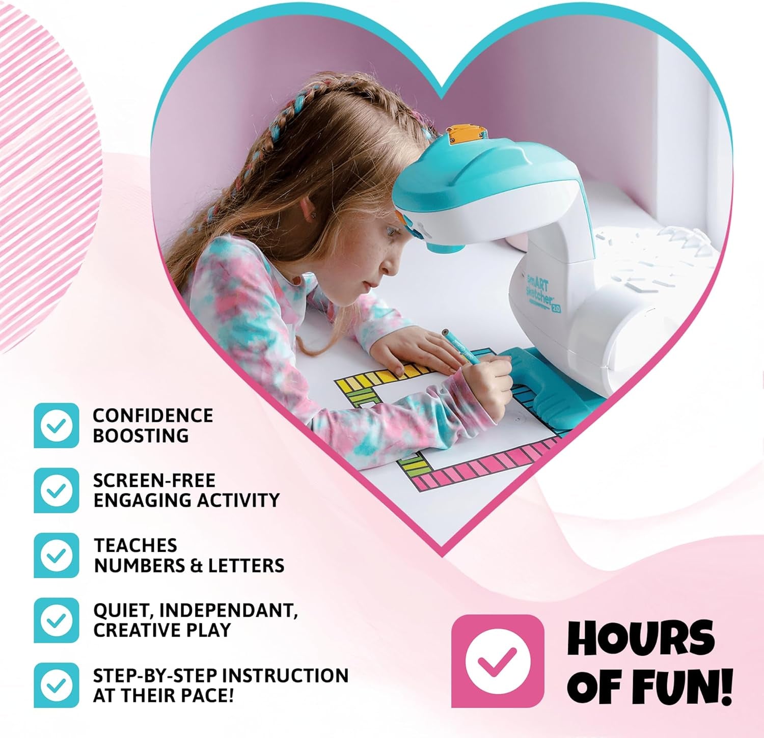 Smart Sketcher 2.0 Projector, Drawing and Tracing Projector for Kids, Educational Arts & Crafts Toy, Art Gift for Boys and Girls for Ages 5+