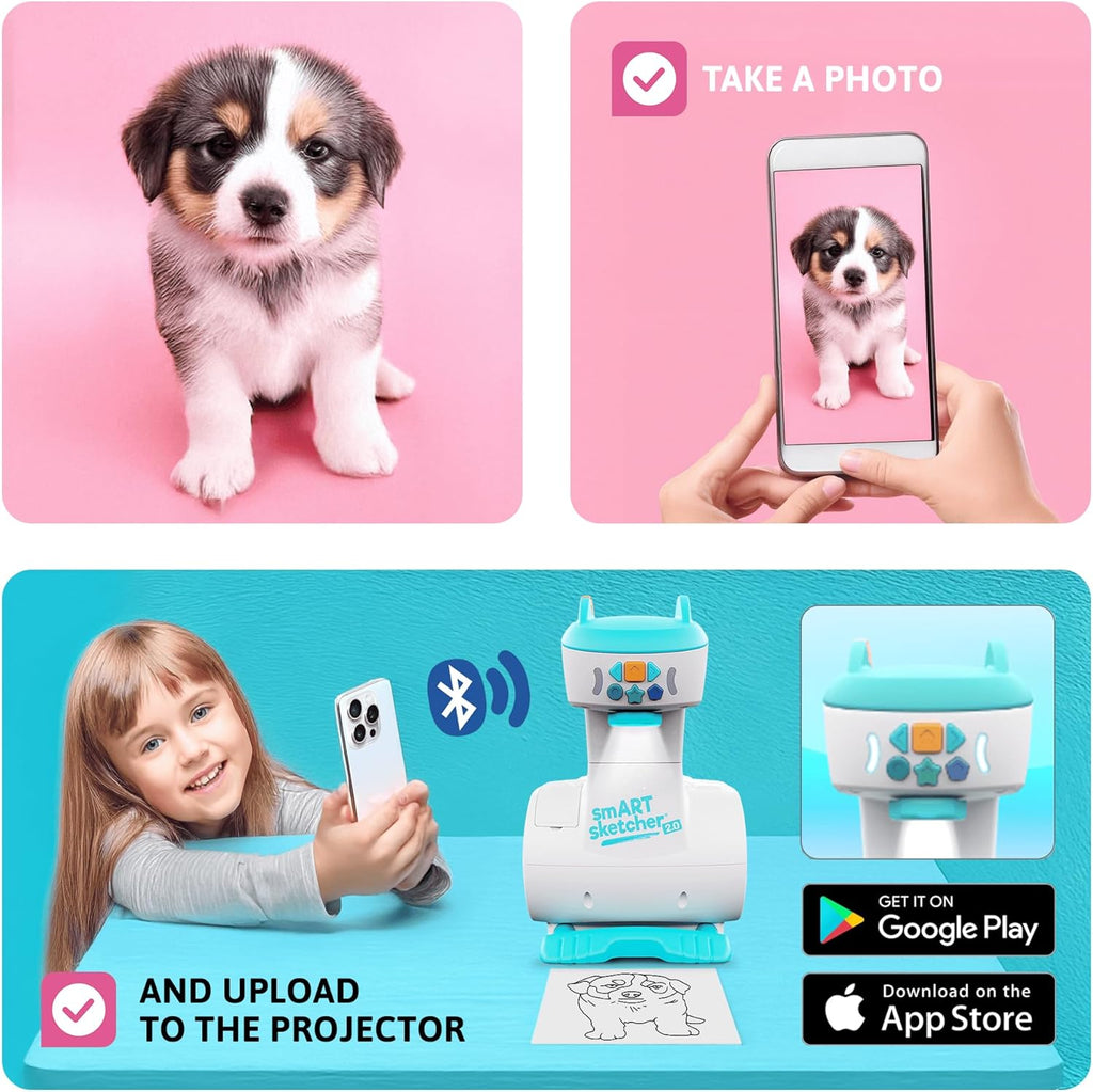 Smart Sketcher 2.0 Projector, Drawing and Tracing Projector for Kids, Educational Arts & Crafts Toy, Art Gift for Boys and Girls for Ages 5+