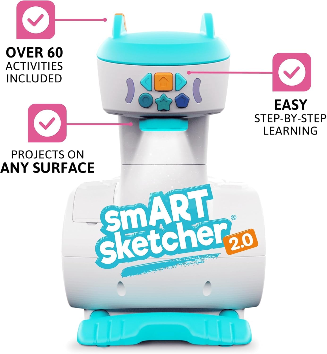 Smart Sketcher 2.0 Projector, Drawing and Tracing Projector for Kids, Educational Arts & Crafts Toy, Art Gift for Boys and Girls for Ages 5+