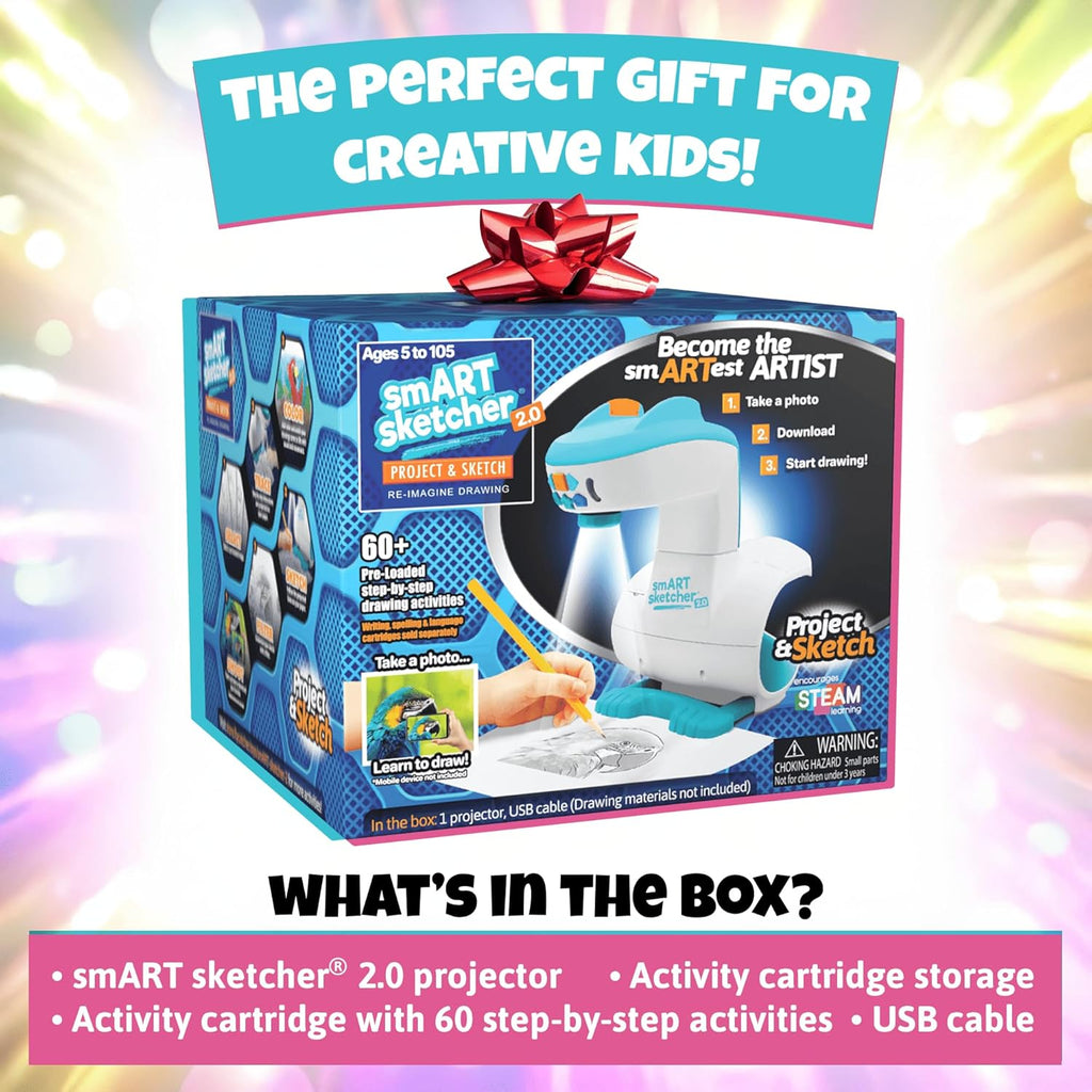 Smart Sketcher 2.0 Projector, Drawing and Tracing Projector for Kids, Educational Arts & Crafts Toy, Art Gift for Boys and Girls for Ages 5+